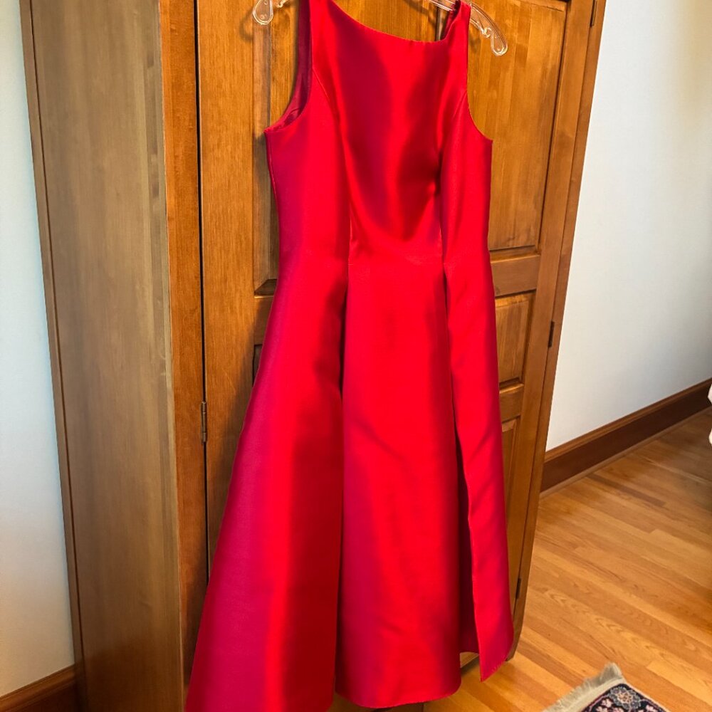 Adrianna Papell Red Mikado Dress Size 8 - Picture 12 of 12